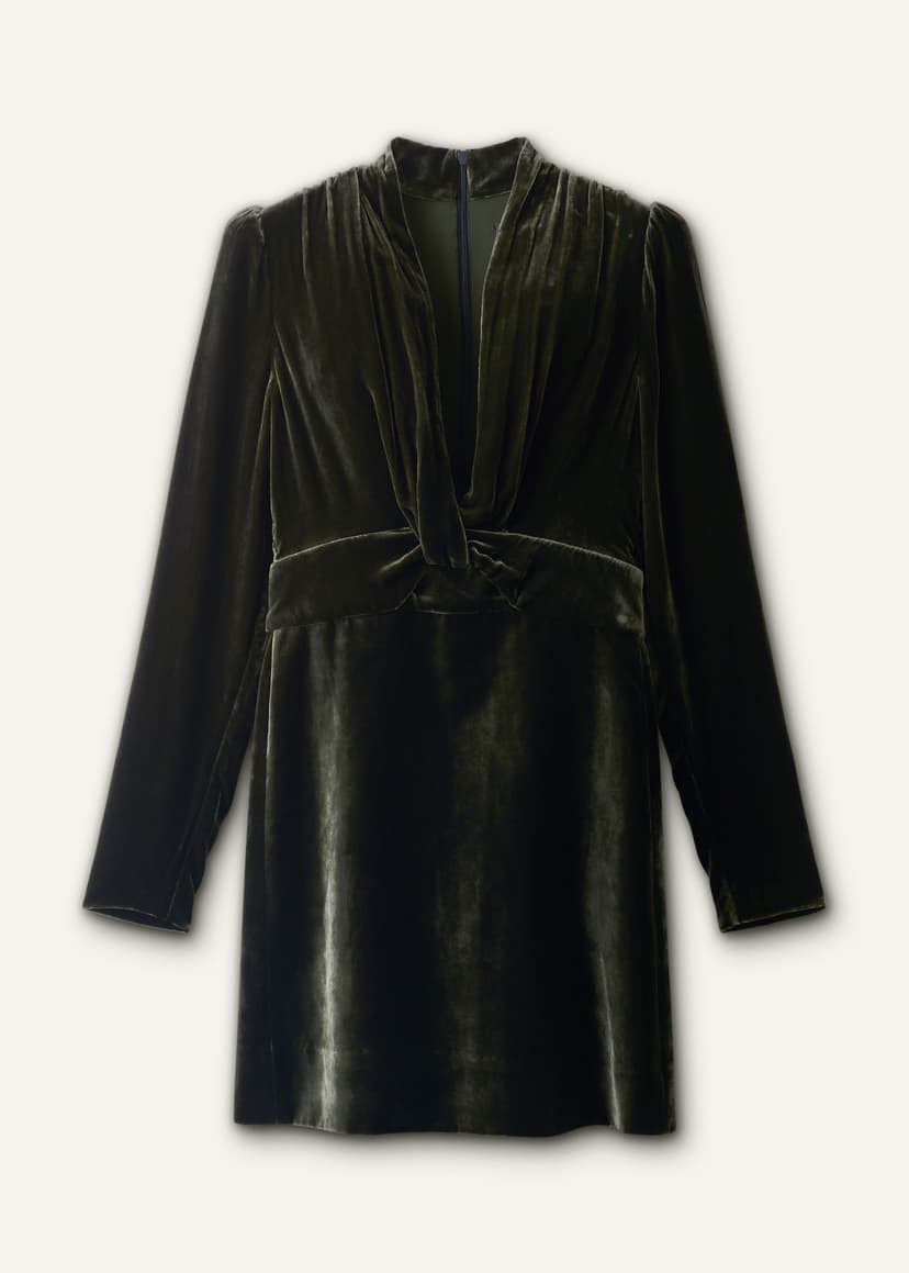 ME+EM Twist Front Mini Dress | Bay Green | Image 7