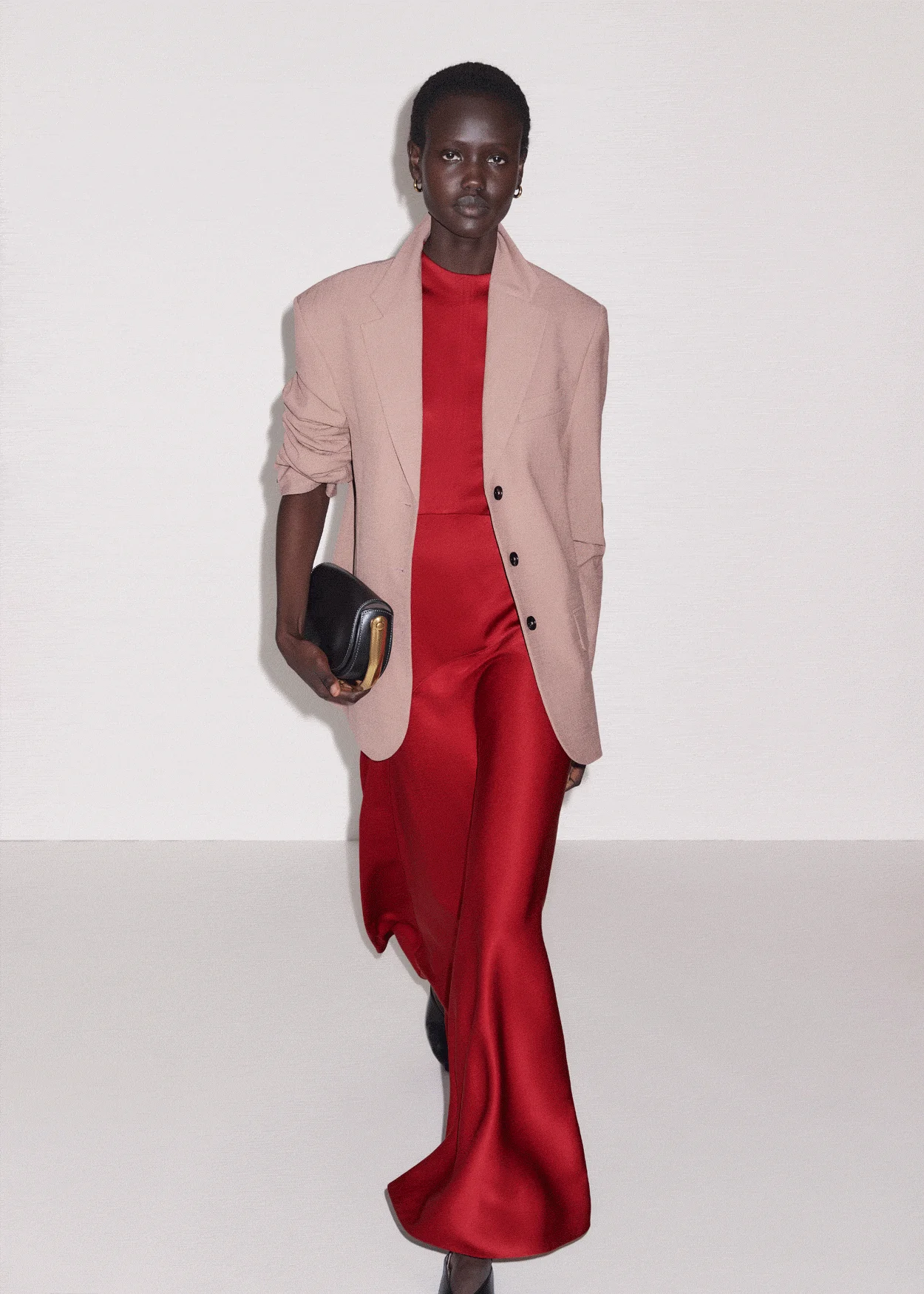 ME+EM 2-in-1 Full-Length Dress | Pomegranate Red/Pink | Image 5