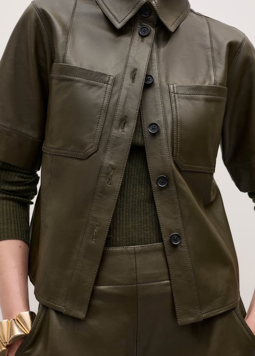 ME+EM Utility Shirt + Wide-Leg Trouser Co-ord | Intense Olive | Image 2