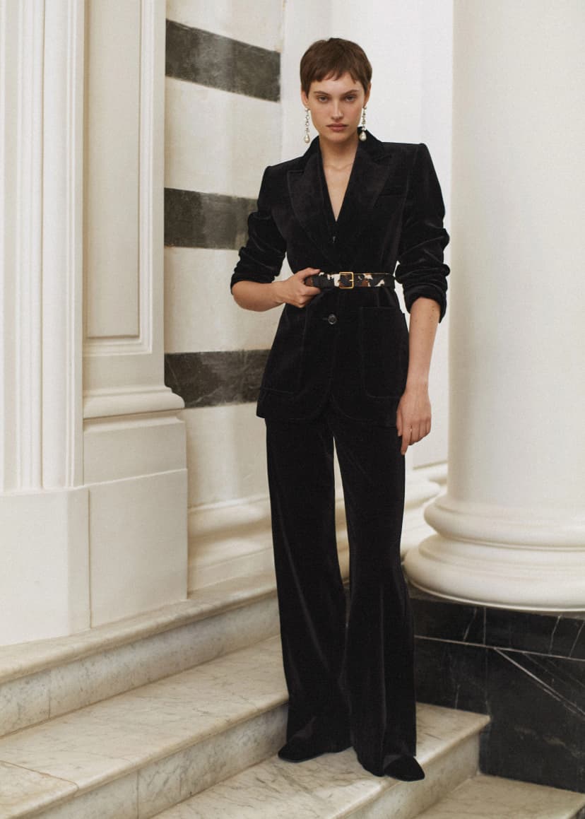 ME+EM Sharp Shoulder Suit | Black | Image 1