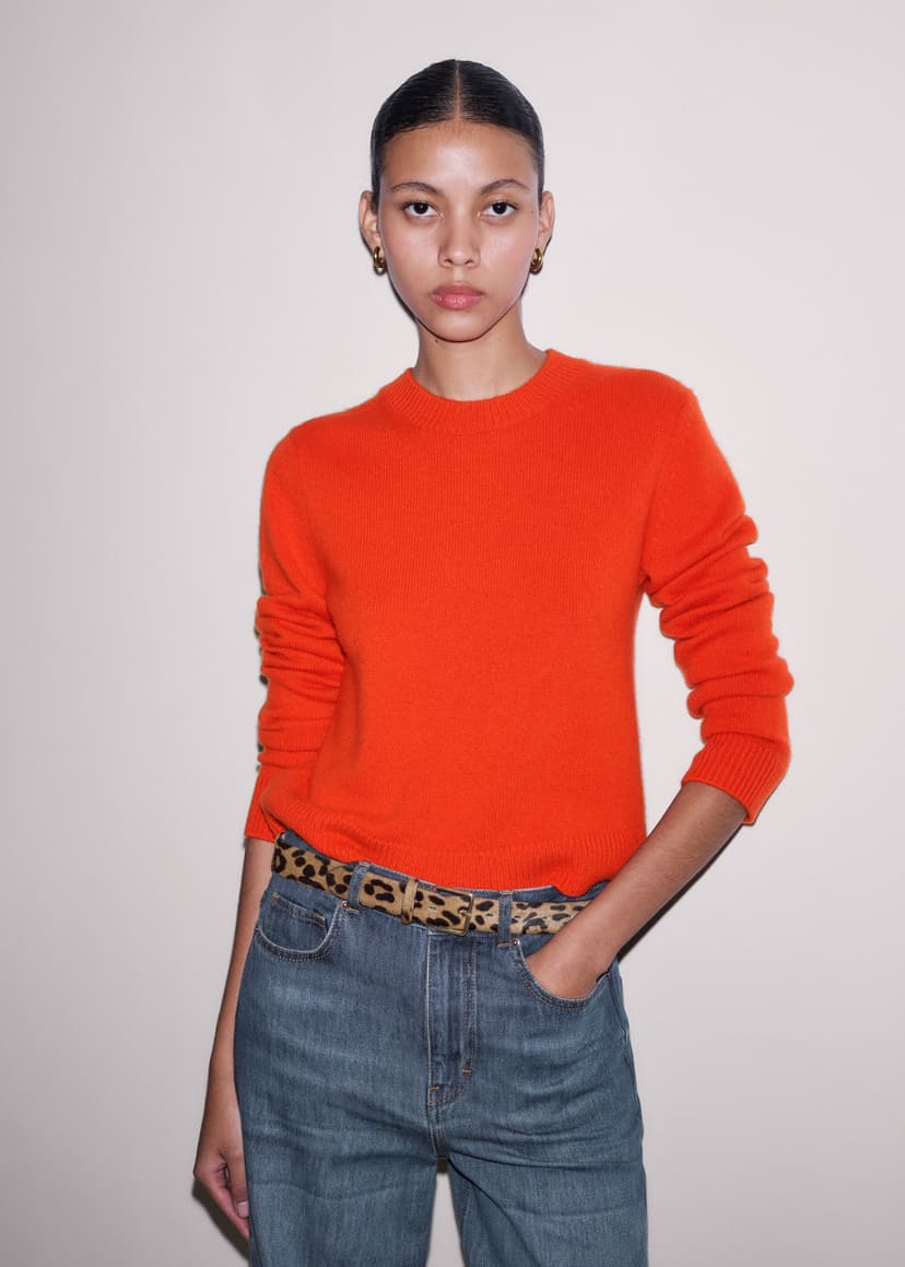ME+EM Jumper + Scarf Co-ord | Vivid Orange | Image 3