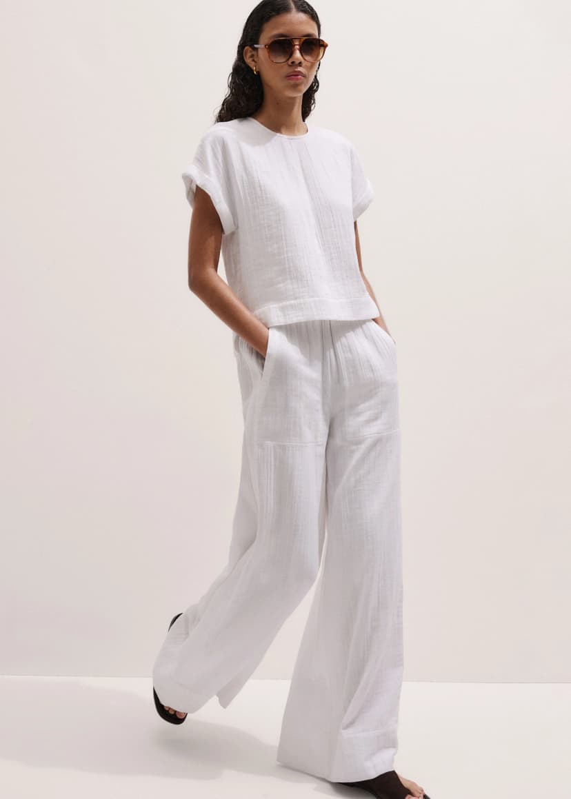 ME+EM Summer Two-Piece Co-ord | Soft White | Image 2