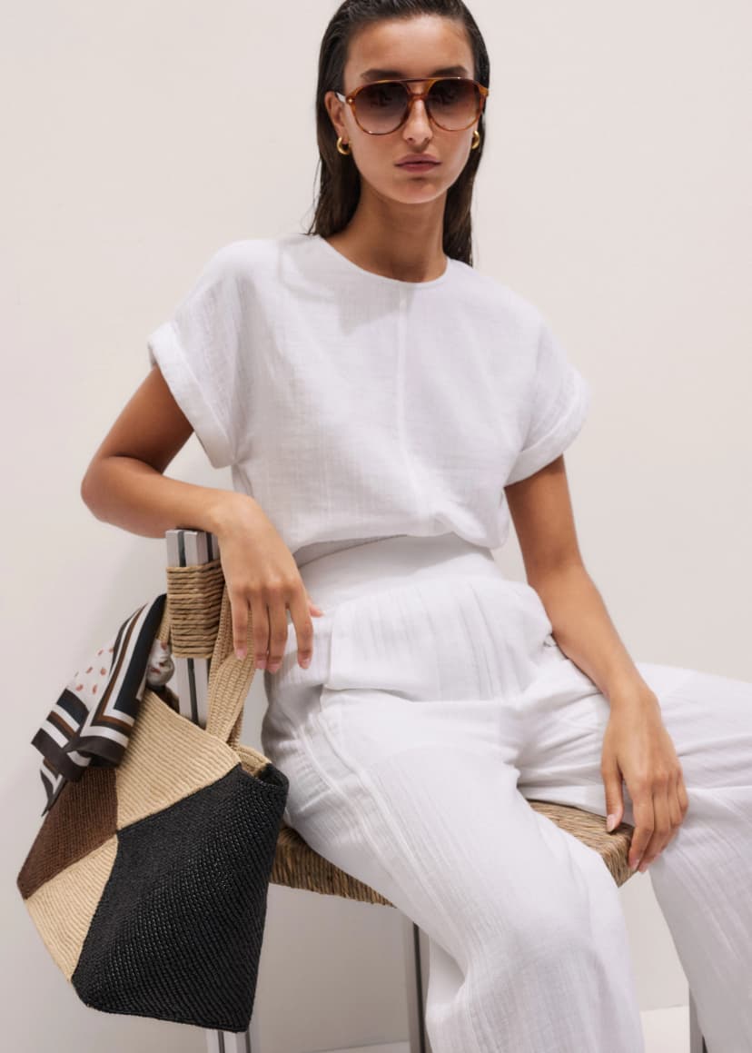 ME+EM Summer Two-Piece Co-ord | Soft White | Image 3