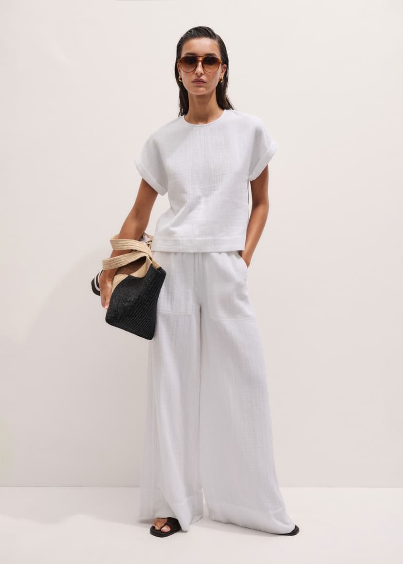 ME+EM Summer Two-Piece Co-ord | Soft White | Image 1