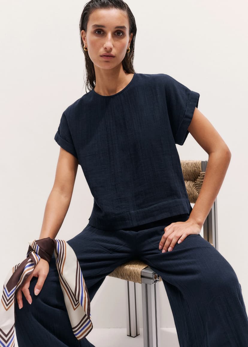 ME+EM Summer Two-Piece Co-ord | Navy | Image 1