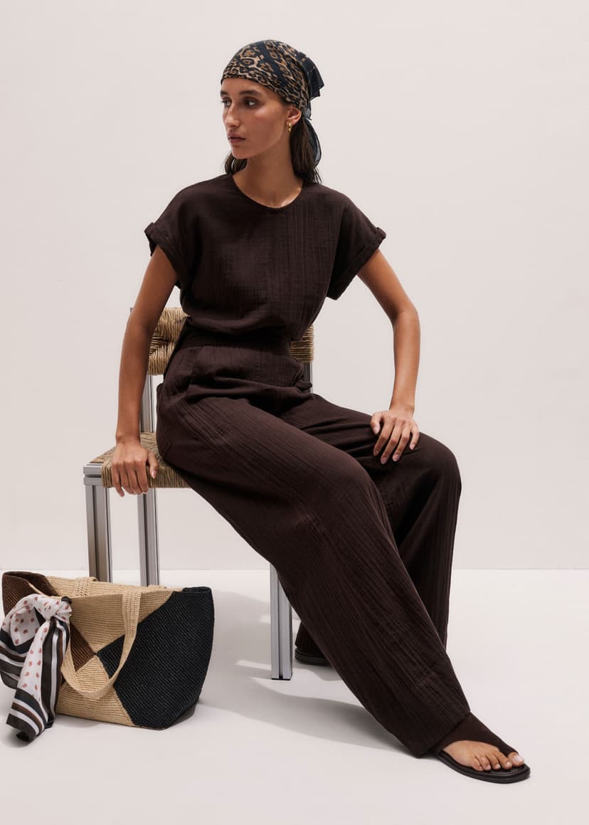 ME+EM Summer Two-Piece Co-ord | Ganache Brown | Image 2