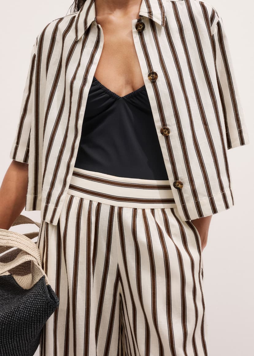 ME+EM Striped Summer Co-ord | Light Cream Multi | Image 2