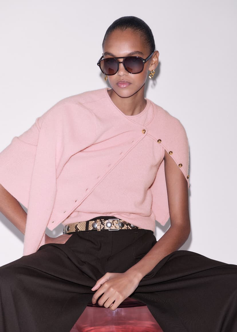 ME+EM Vest + Cardigan Co-ord | Smoke Pink | Image 1