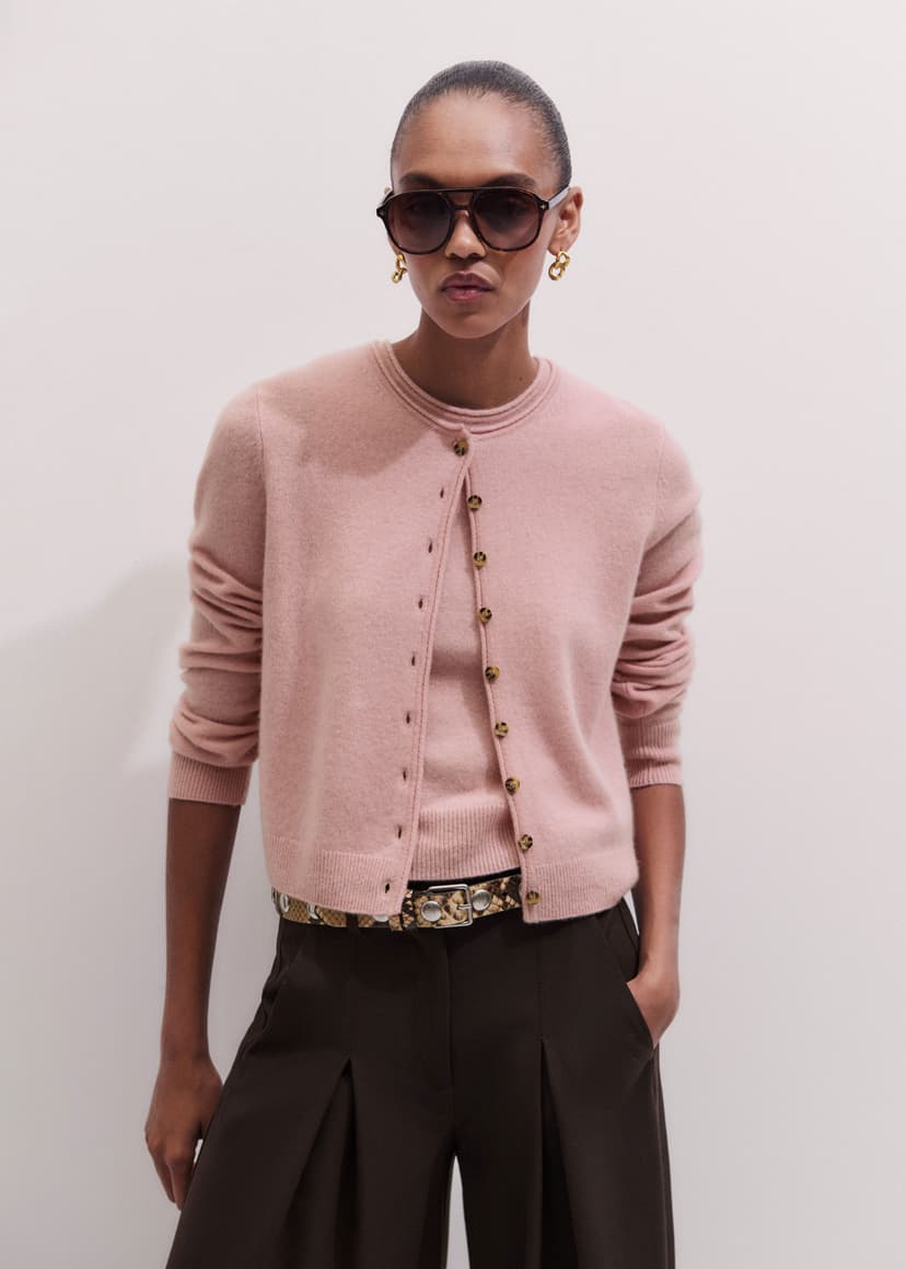 ME+EM Vest + Cardigan Co-ord | Smoke Pink | Image 4