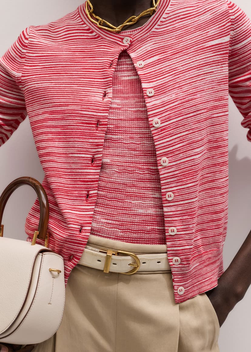 ME+EM Vest + Cardigan Co-ord | Red Multi | Image 1
