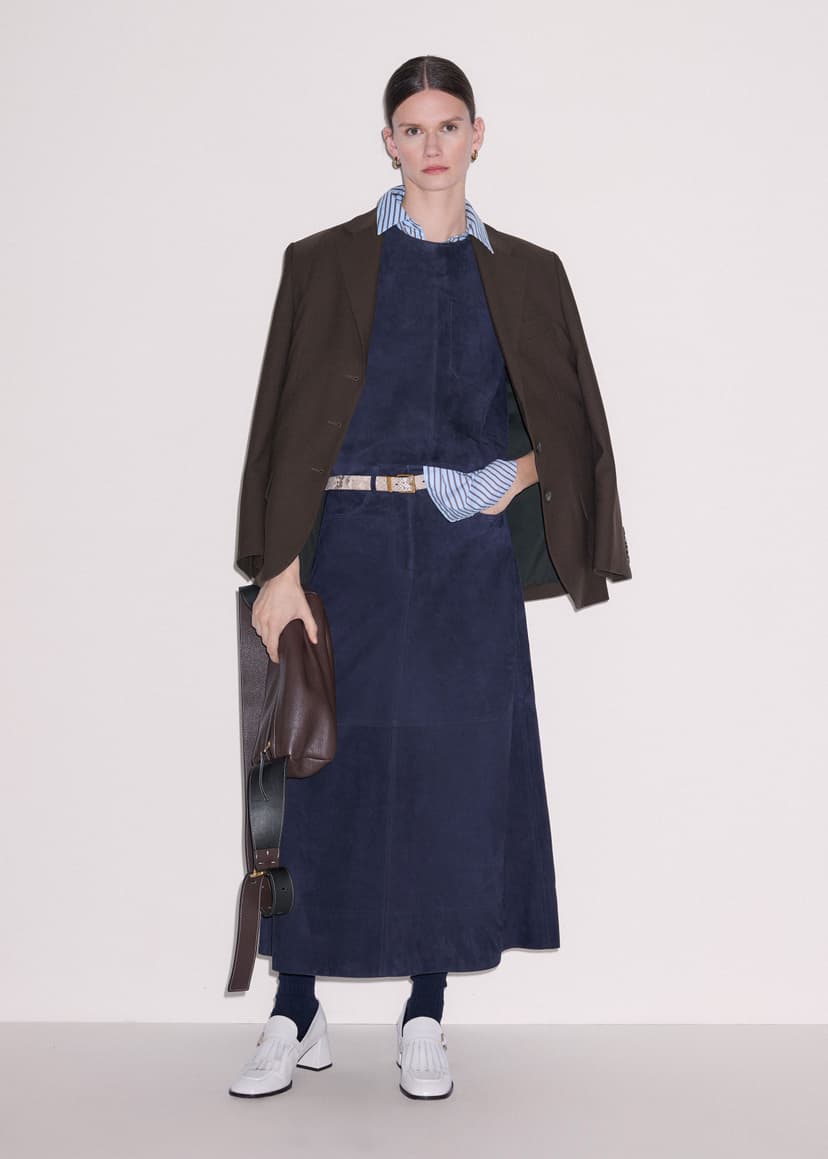 ME+EM Luxe Maxi Skirt Co-ord | Navy | Image 4