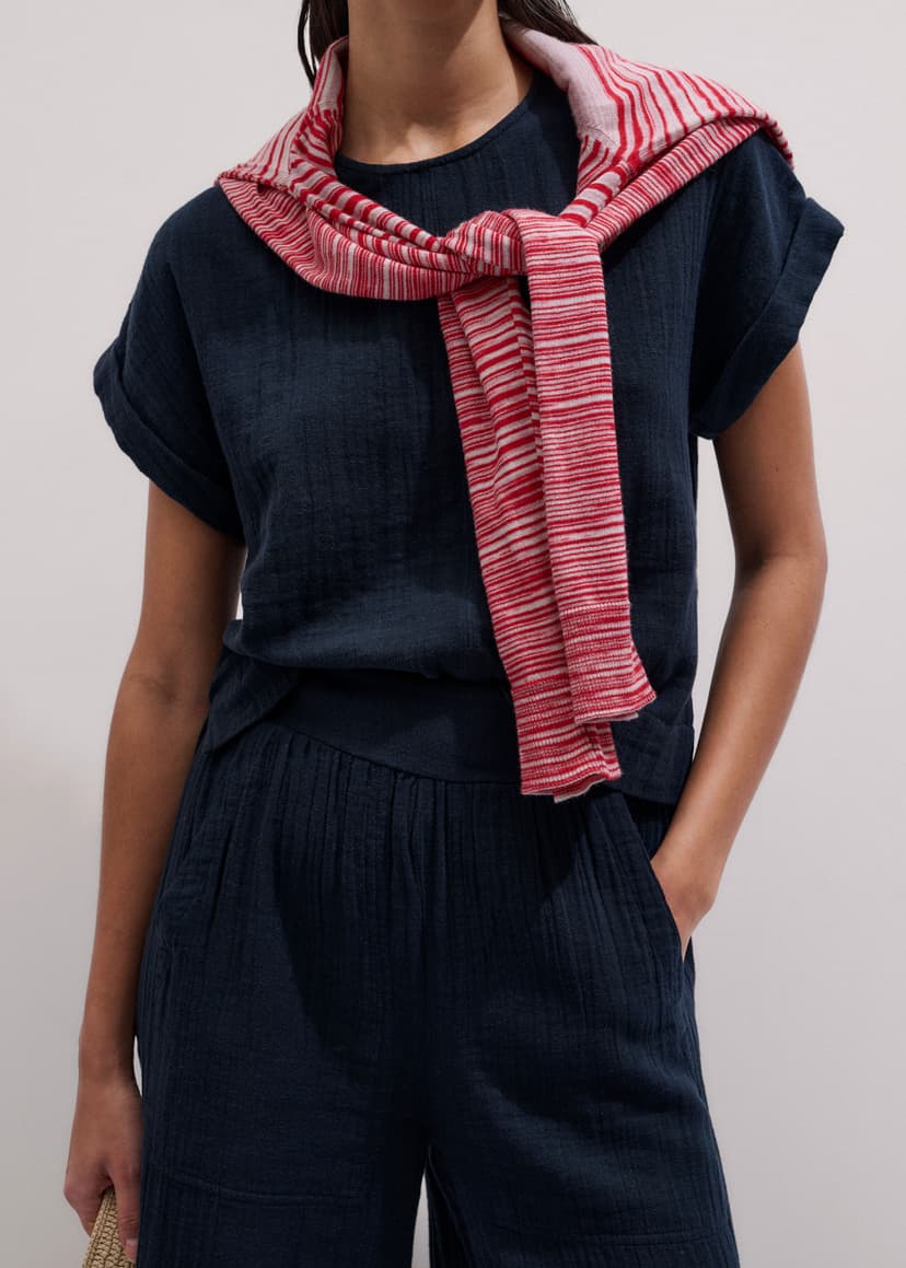 ME+EM Crop Trouser Co-ord | Navy | Image 1