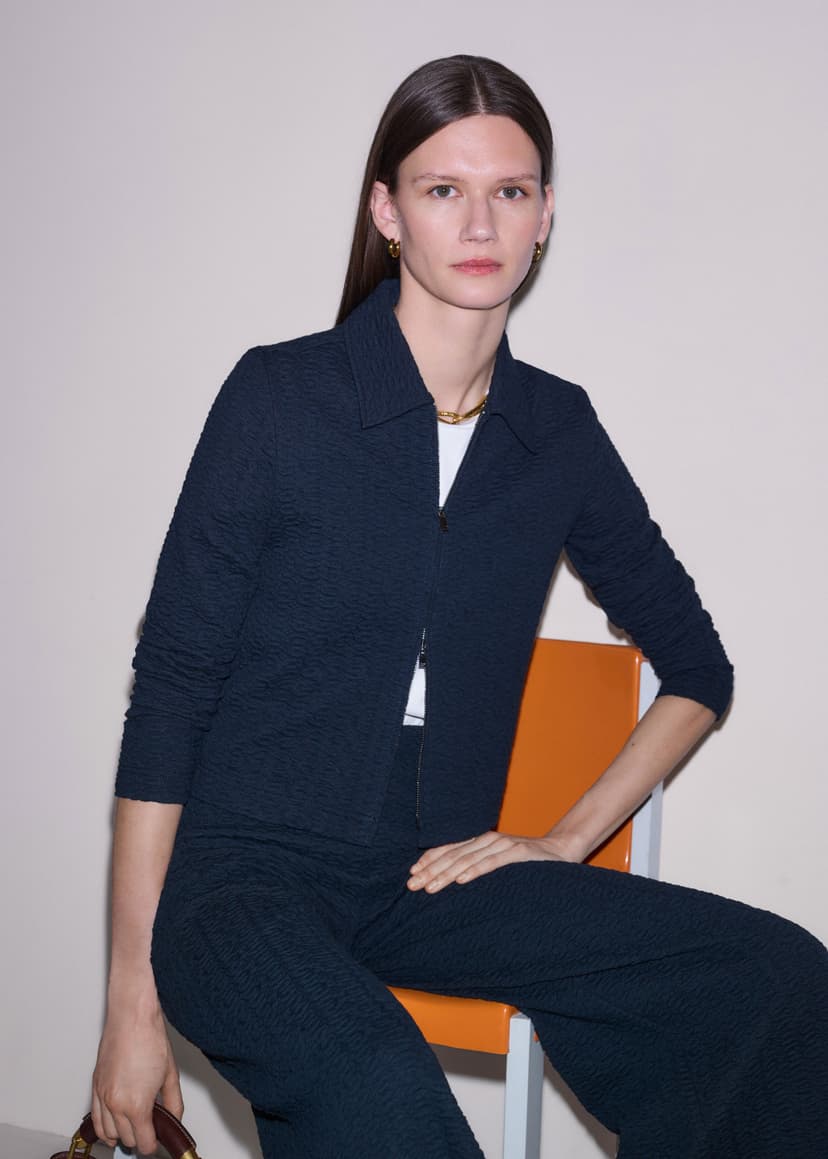 ME+EM Crop Trouser Co-ord | Navy | Image 3