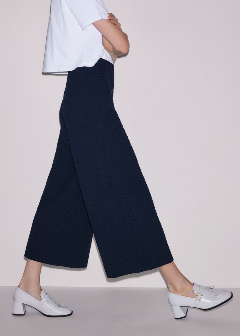 ME+EM Crop Trouser Co-ord | Navy | Image 4