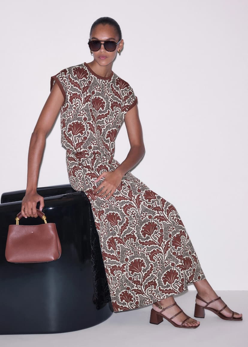 ME+EM Maxi Skirt Co-ord | Cinnamon Multi | Image 1