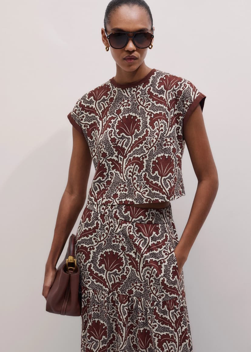 ME+EM Maxi Skirt Co-ord | Cinnamon Multi | Image 4