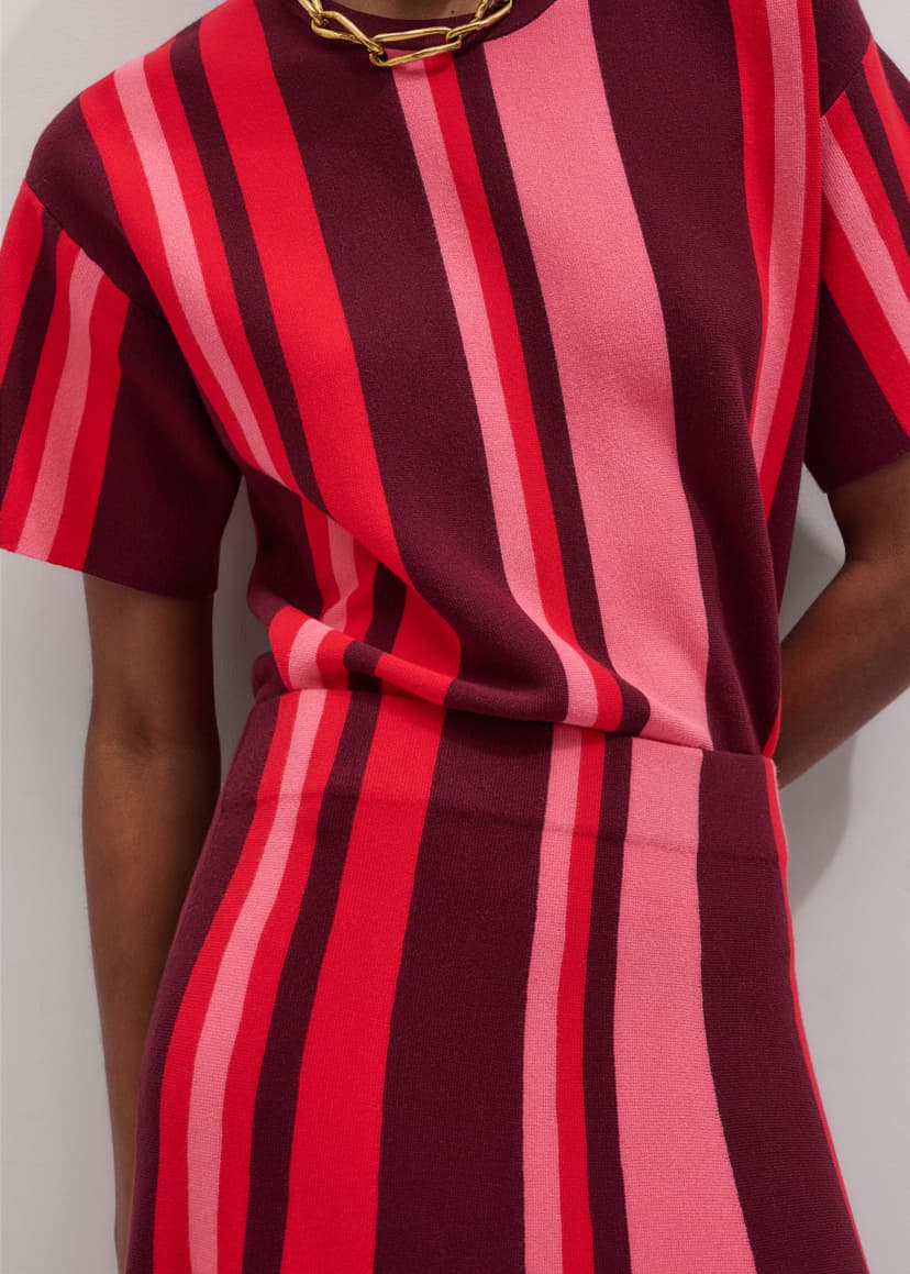 ME+EM Relaxed Knit Tee Co-ord | Pink Multi | Image 2