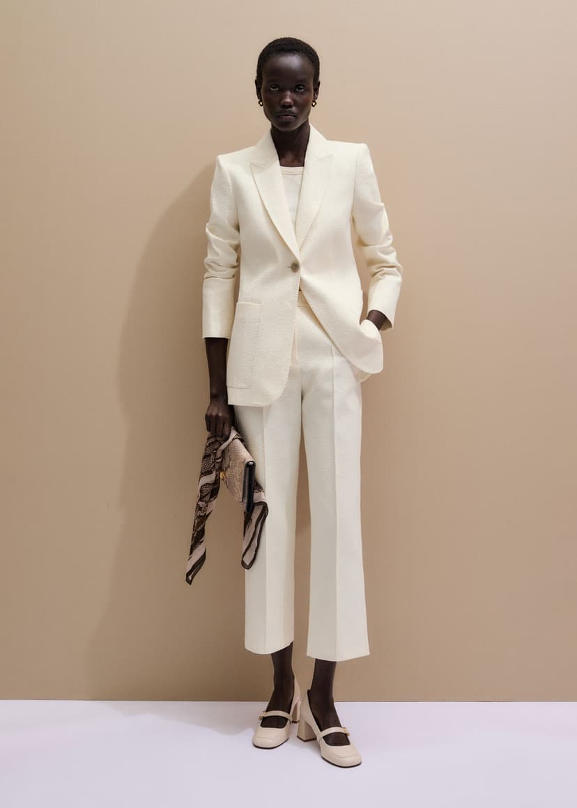 ME+EM Sharp Shoulder Suit | Ivory | Image 4
