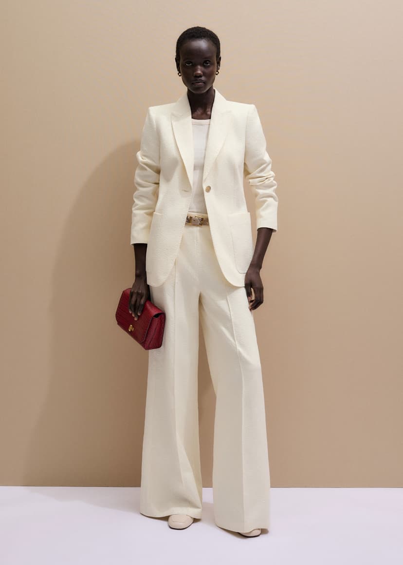 ME+EM Sharp Shoulder Suit | Ivory | Image 1