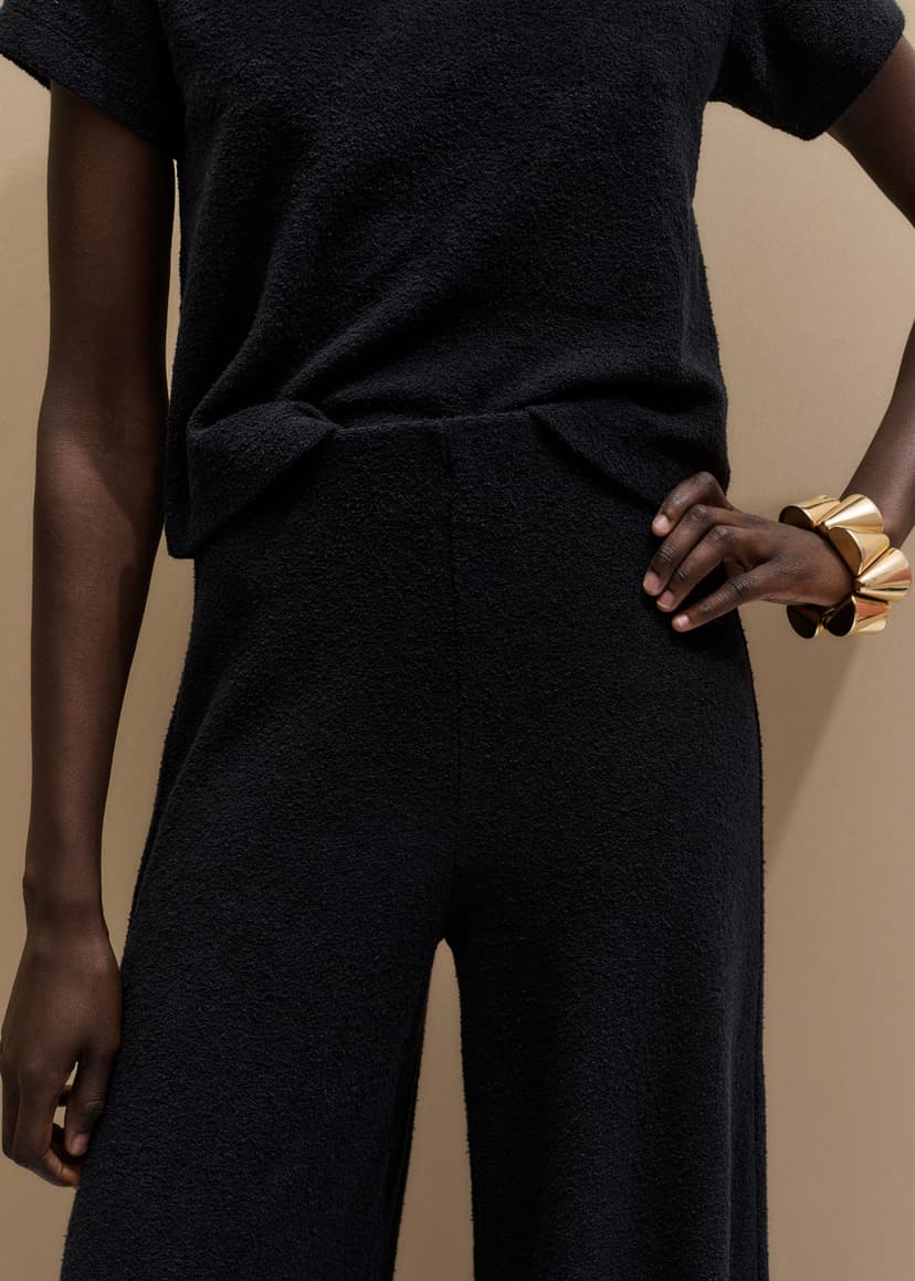 ME+EM Textured Palazzo Pant Co-ord | Black | Image 2