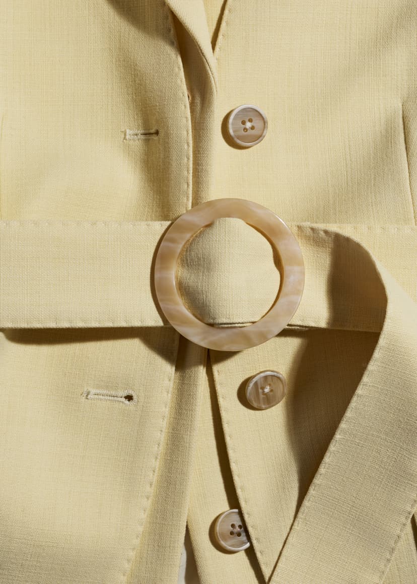 ME+EM Very Wide-Leg Trouser Suit | Dusted Lemon Yellow | Image 2