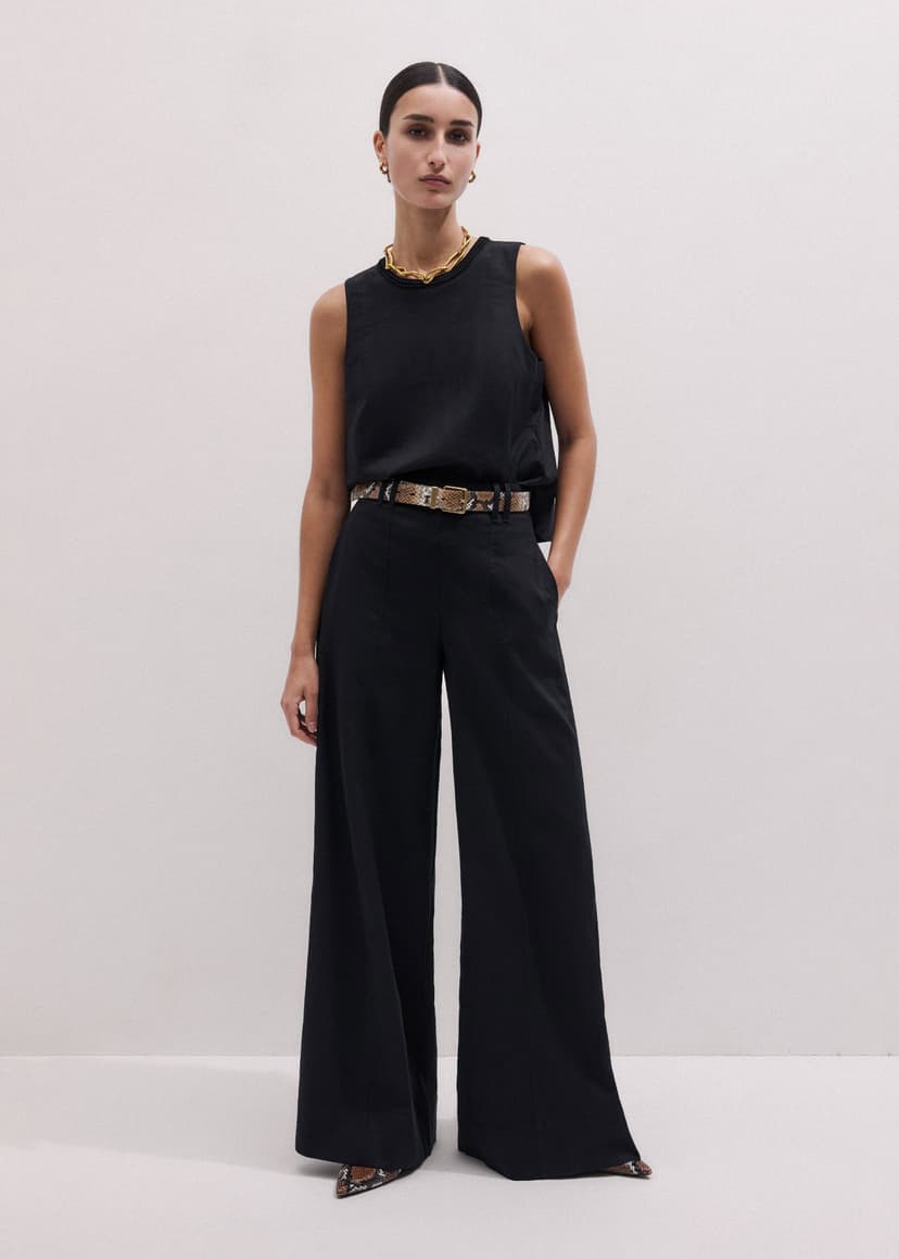 ME+EM Crease-Less Linen Capsule | Black | Image 4