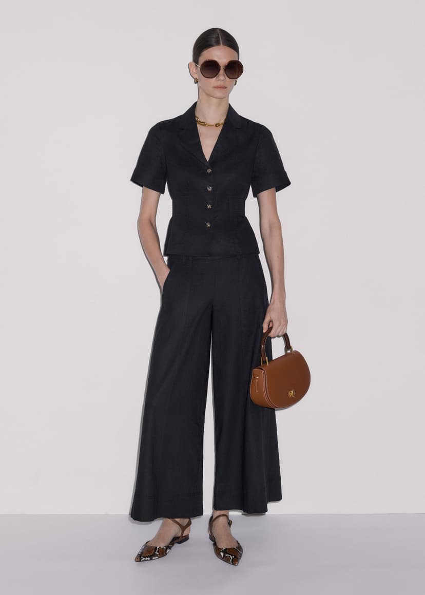 ME+EM Crease-Less Linen Capsule | Black | Image 1