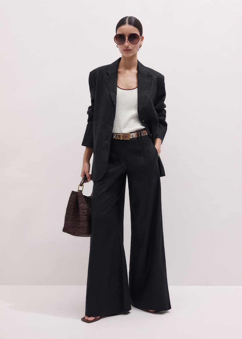 ME+EM Crease-Less Linen Capsule | Black | Image 2