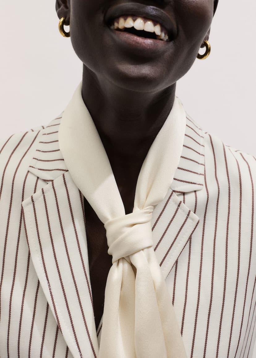 ME+EM Slim Waistcoat Suit | Ivory/Cinnamon Brown | Image 4