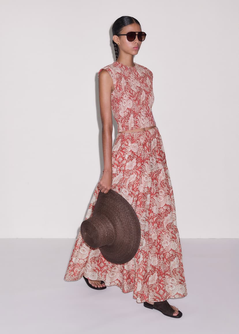 ME+EM Shirred Co-ord | Pink Multi | Image 1