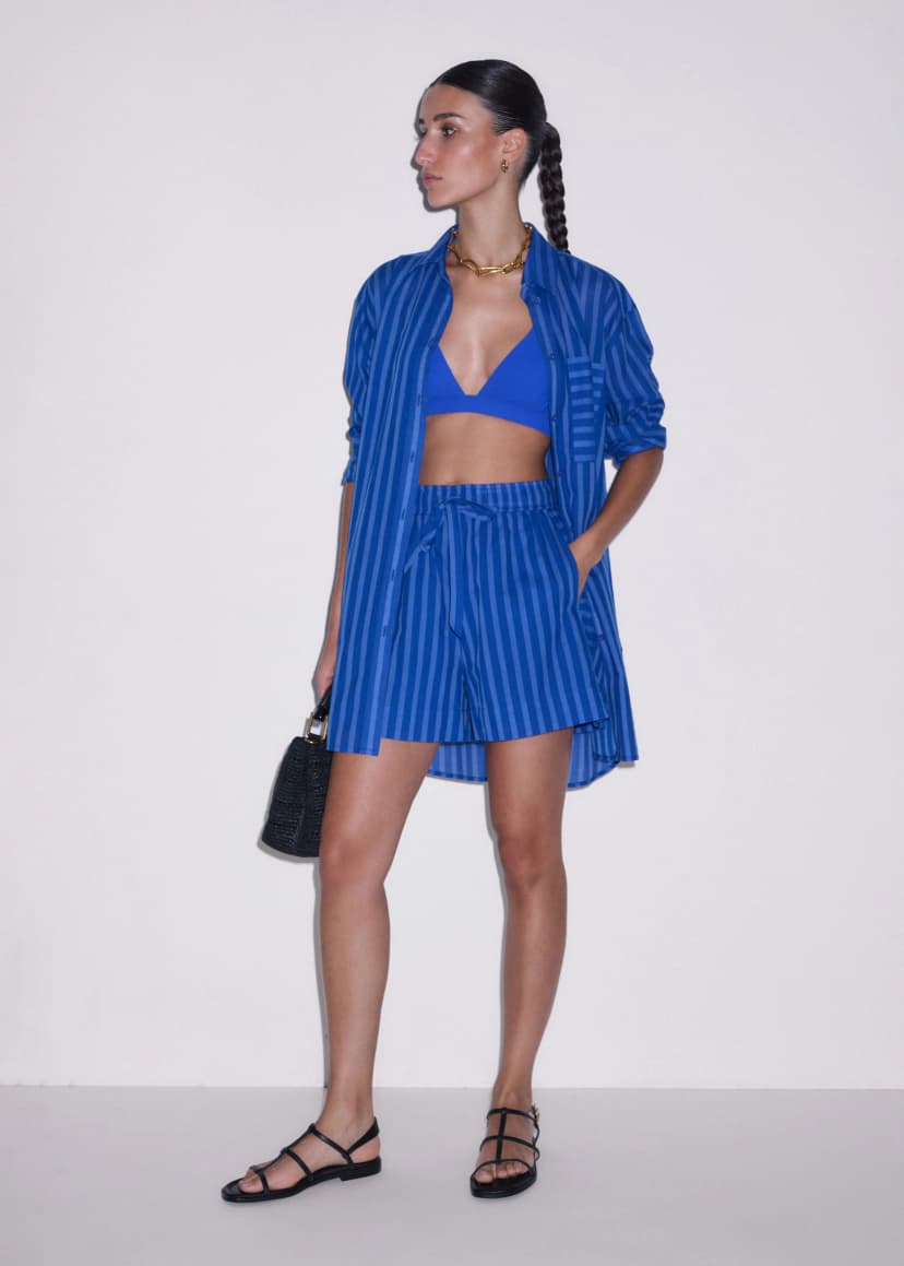 ME+EM Striped Beach Set | Intense Blue/Sky Blue | Image 2