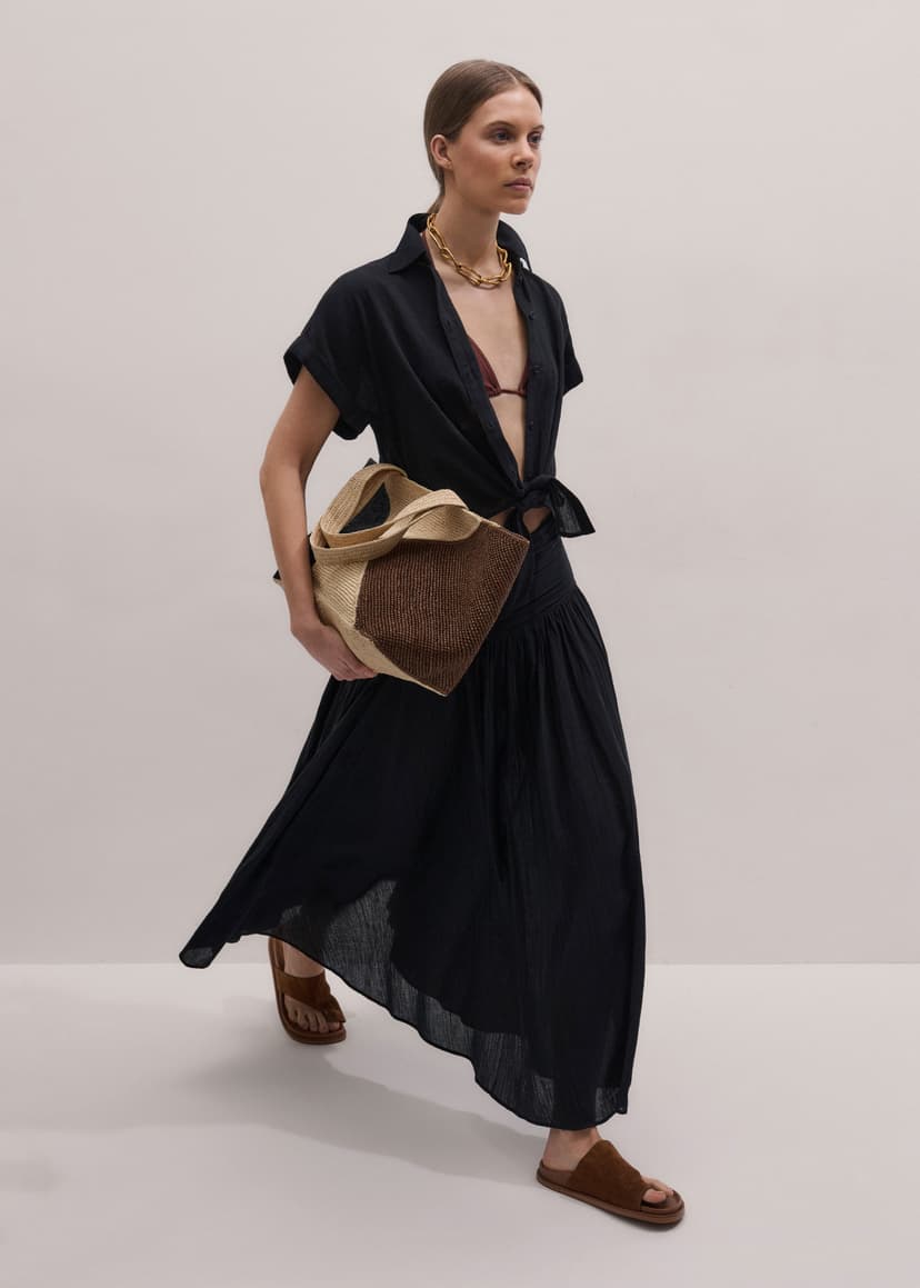 ME+EM Beach Shirt Co-ord | Black | Image 2