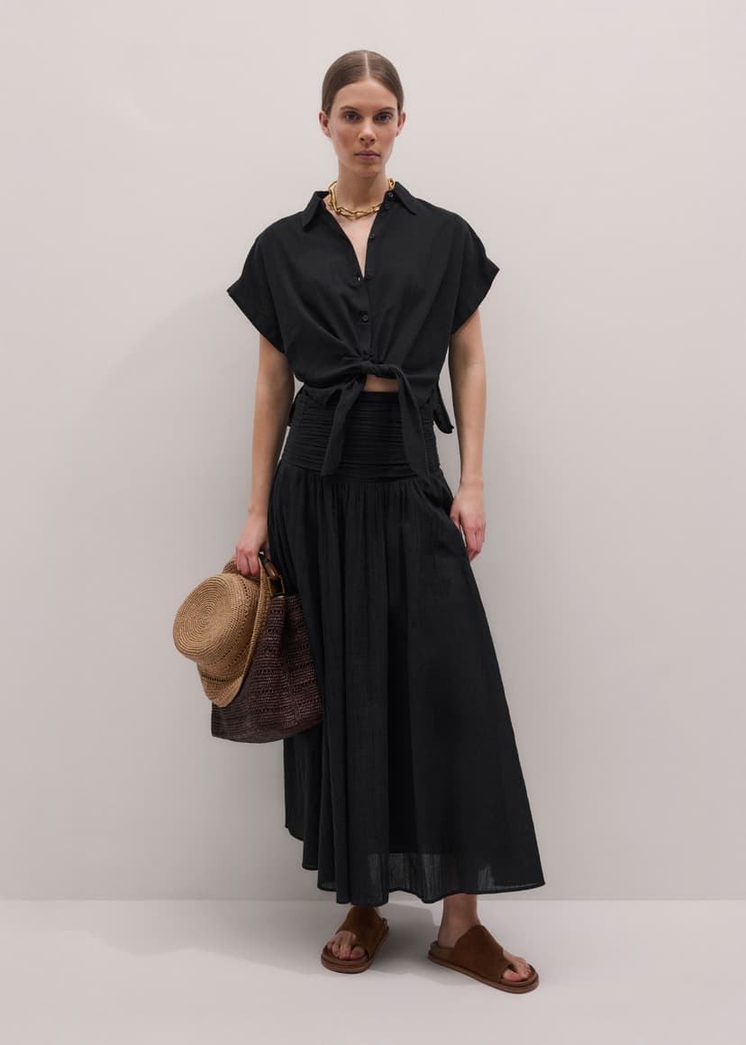 ME+EM Beach Shirt Co-ord | Black | Image 4