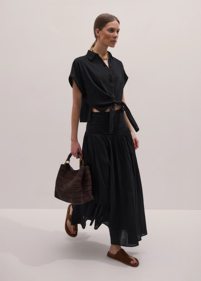 ME+EM Beach Shirt Co-ord | Black | Image 1