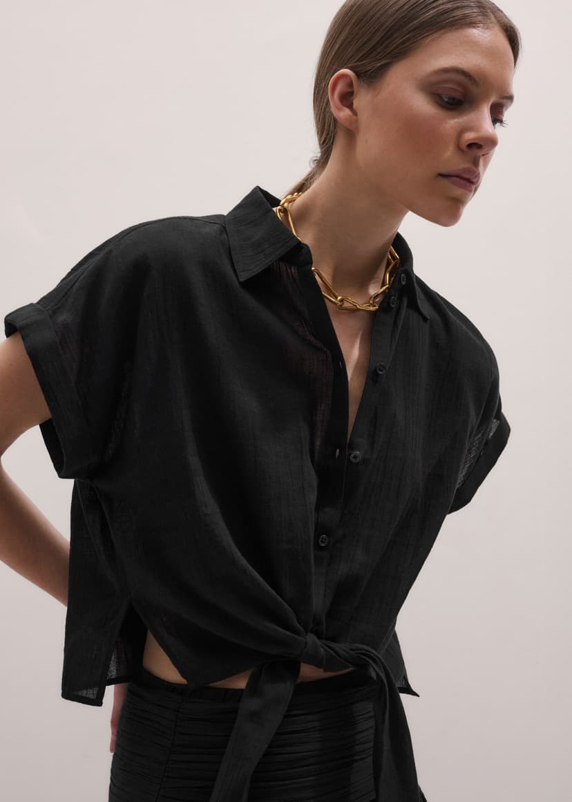 ME+EM Beach Shirt Co-ord | Black | Image 3