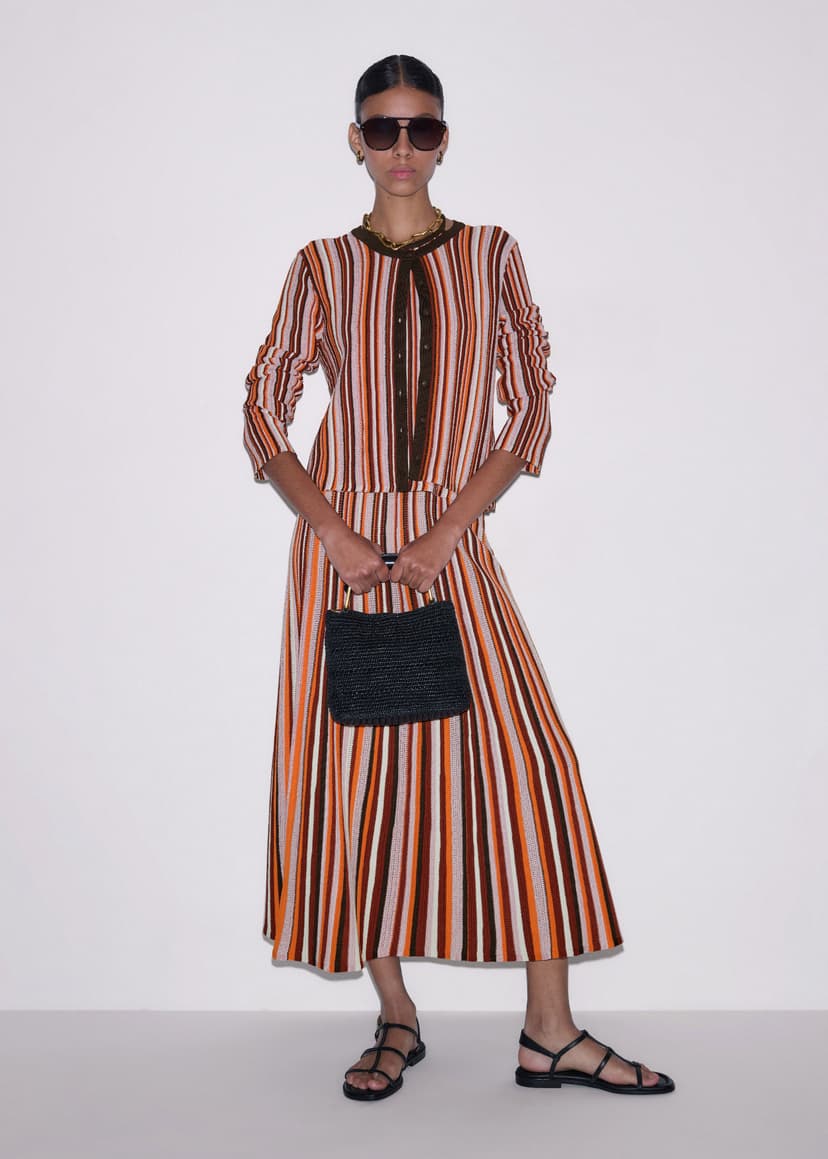 ME+EM Stripe Knit Co-ord | Cinnamon Multi | Image 4