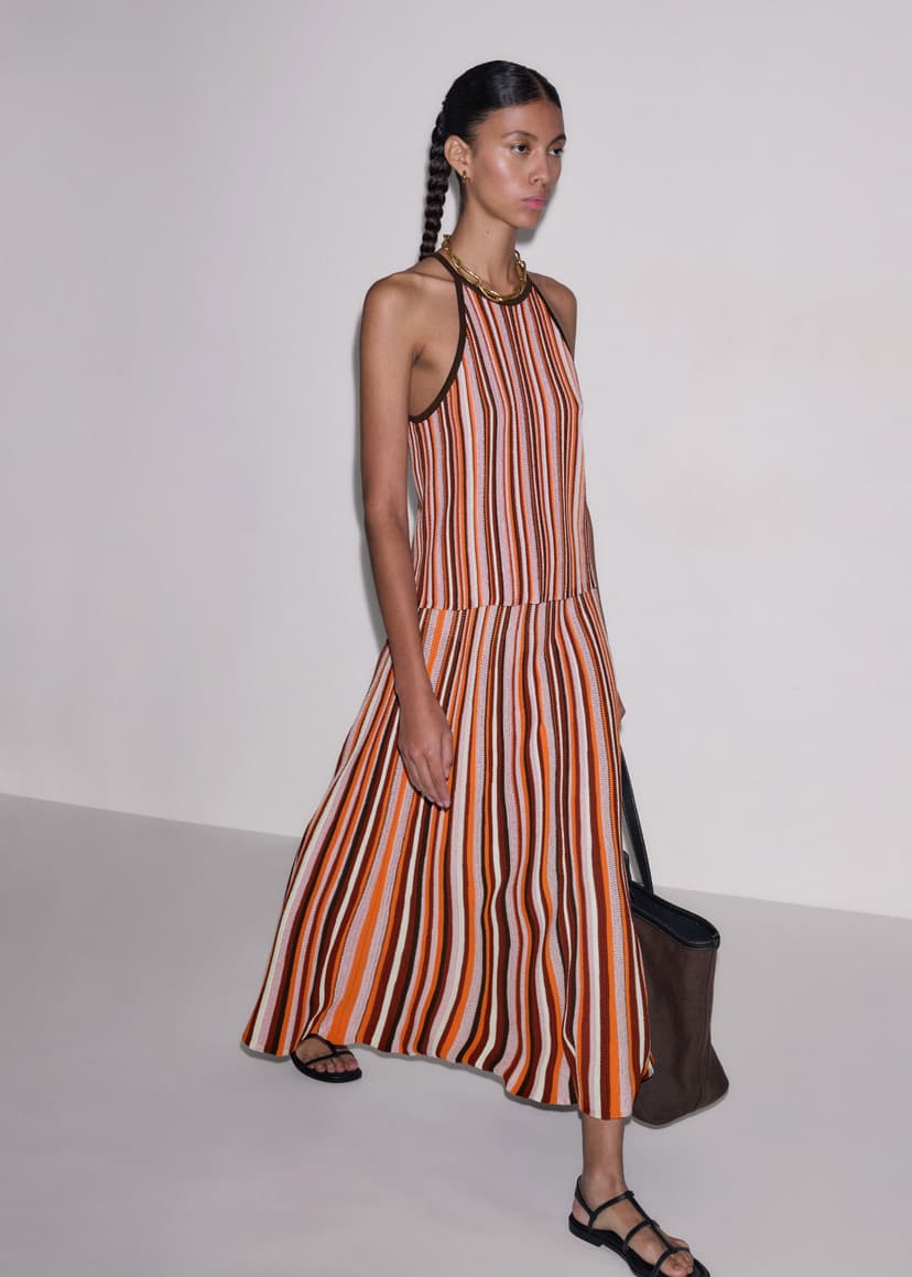 ME+EM Stripe Knit Co-ord | Cinnamon Multi | Image 2