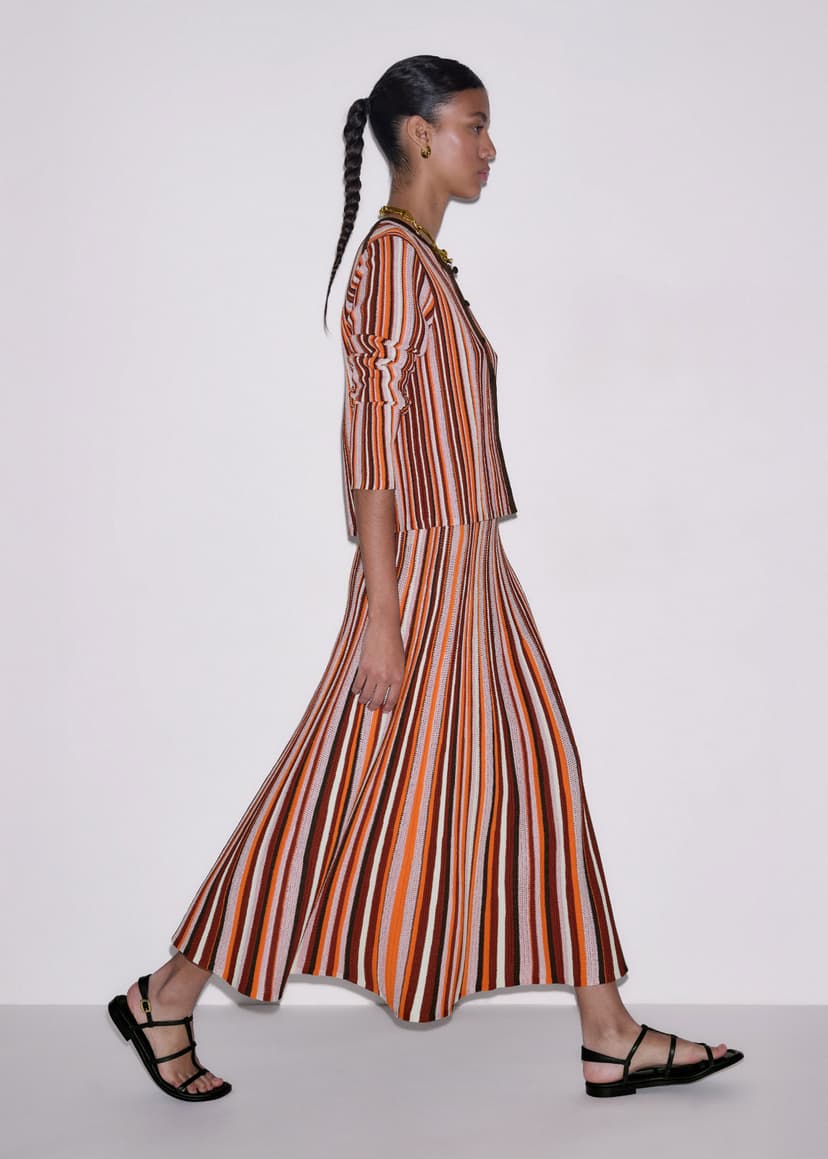 ME+EM Stripe Knit Co-ord | Cinnamon Multi | Image 3
