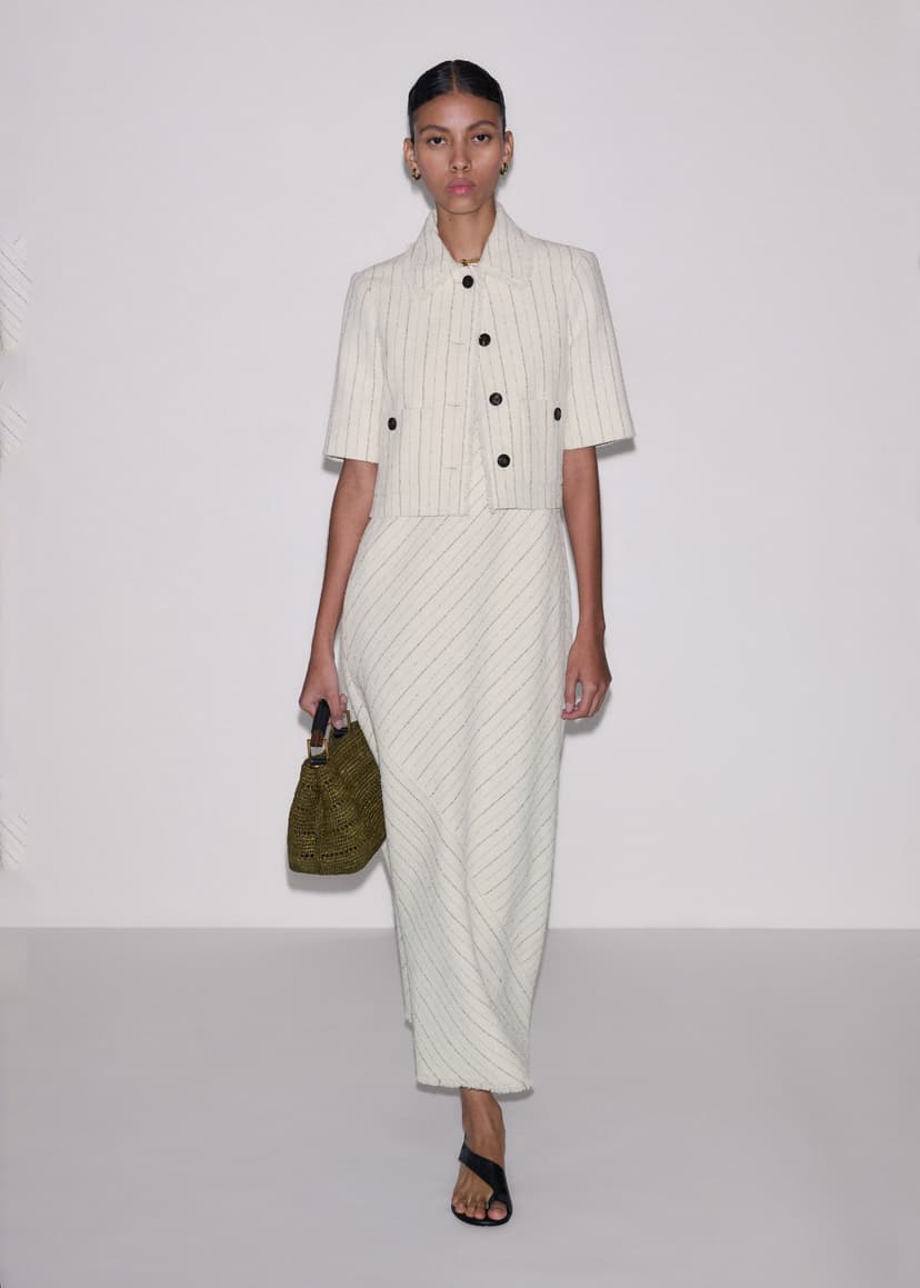 ME+EM Stripe Summer Co-ord | Ivory | Image 1