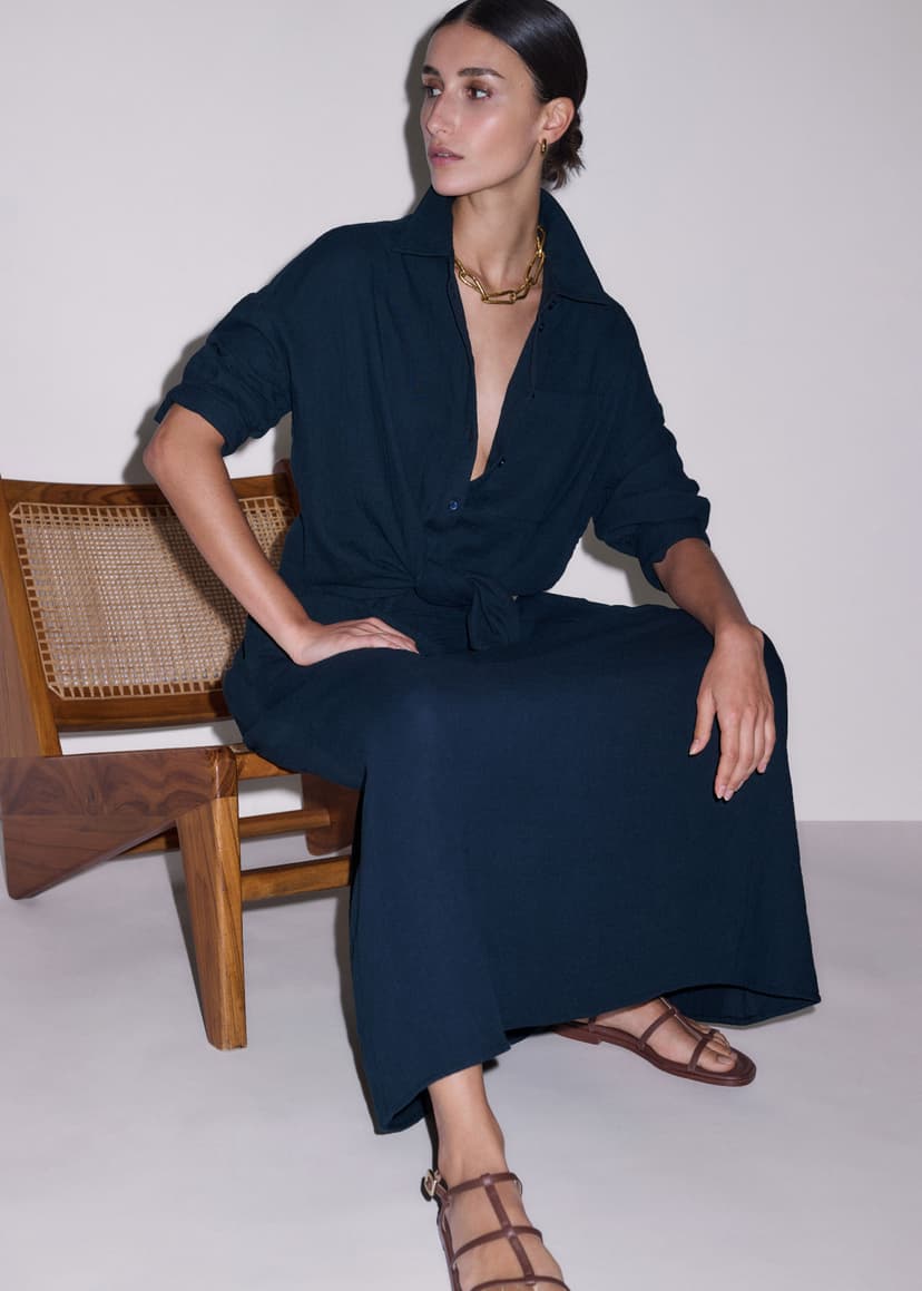 ME+EM Summer Shirt Co-ord | Navy | Image 4