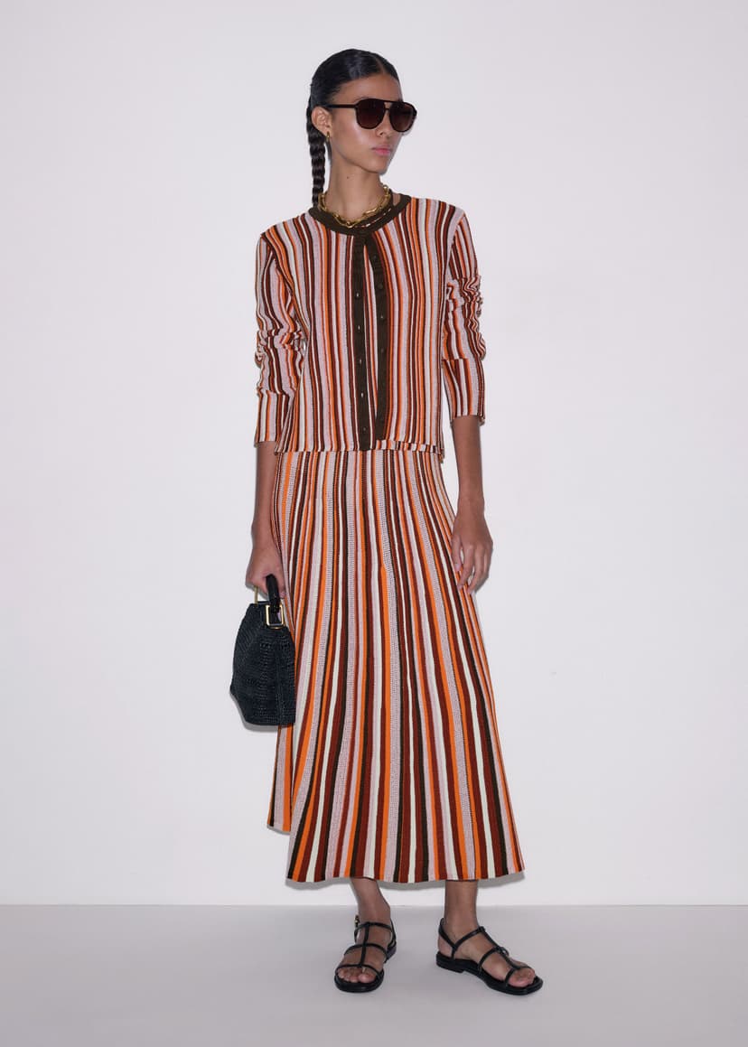 ME+EM Metallic Stripe Set | Cinnamon Multi | Image 1