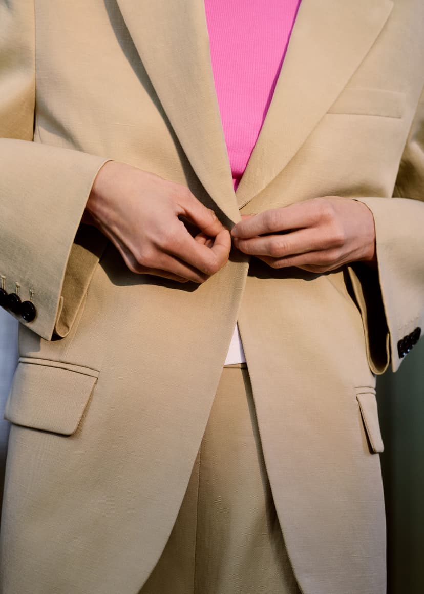 ME+EM Icon Oversized Blazer Suit | Warm Stone | Image 2