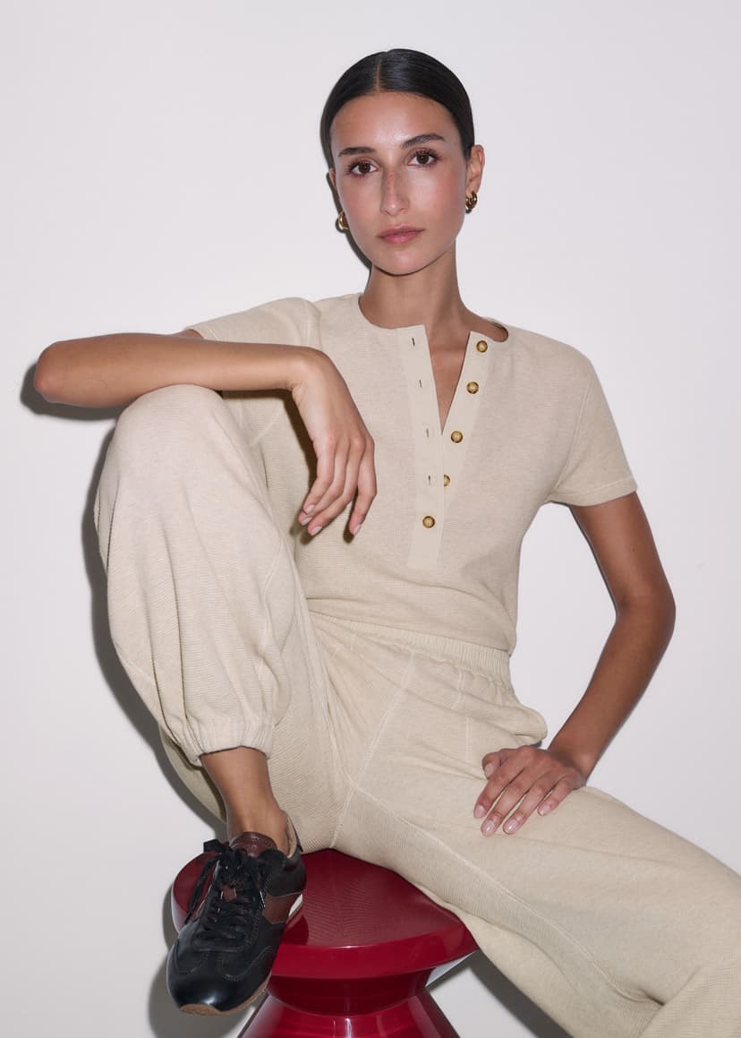 ME+EM Relaxed Track Pant Co-ord | Oatmeal | Image 4