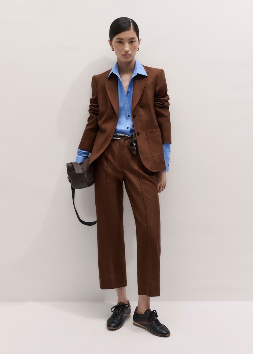 ME+EM Sharp Contour Suit | Pecan Brown | Image 3