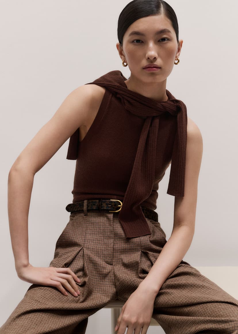 ME+EM Barely There Cardigan Co-ord | Pecan Brown | Image 2