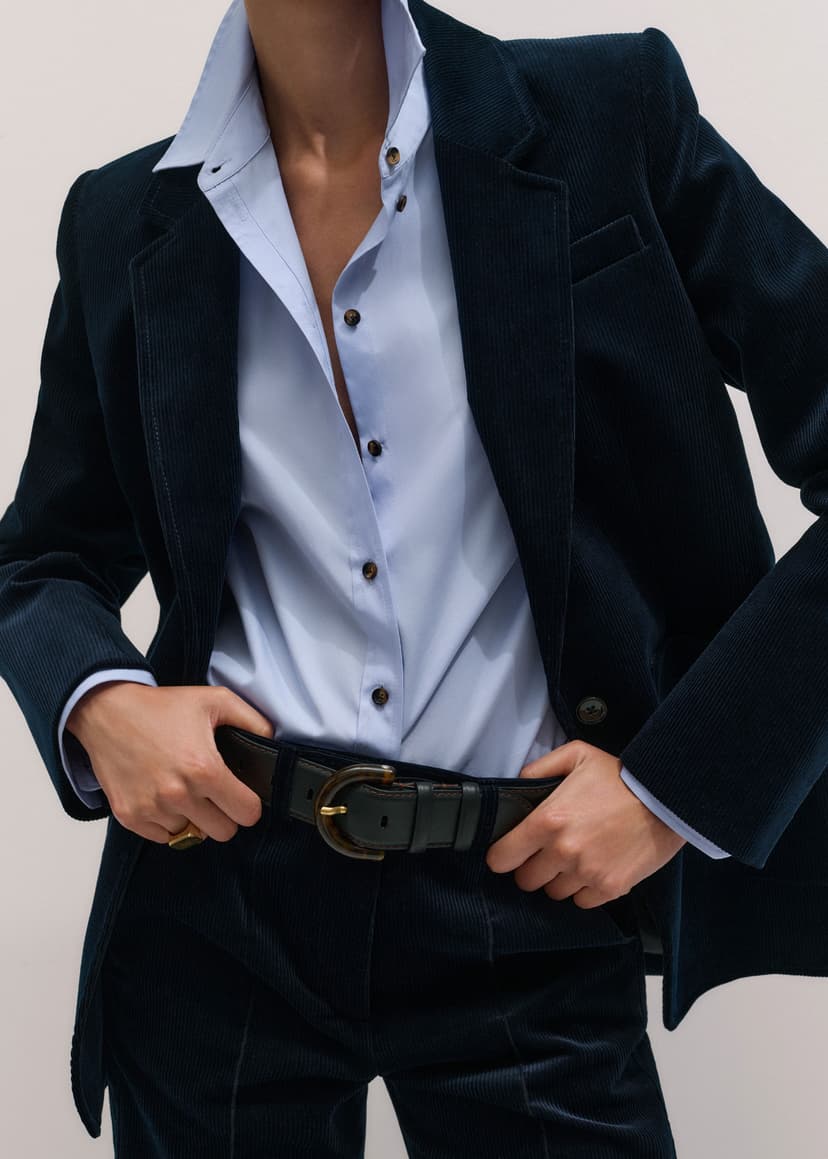ME+EM Sharp Shoulder Suit | Navy | Image 2