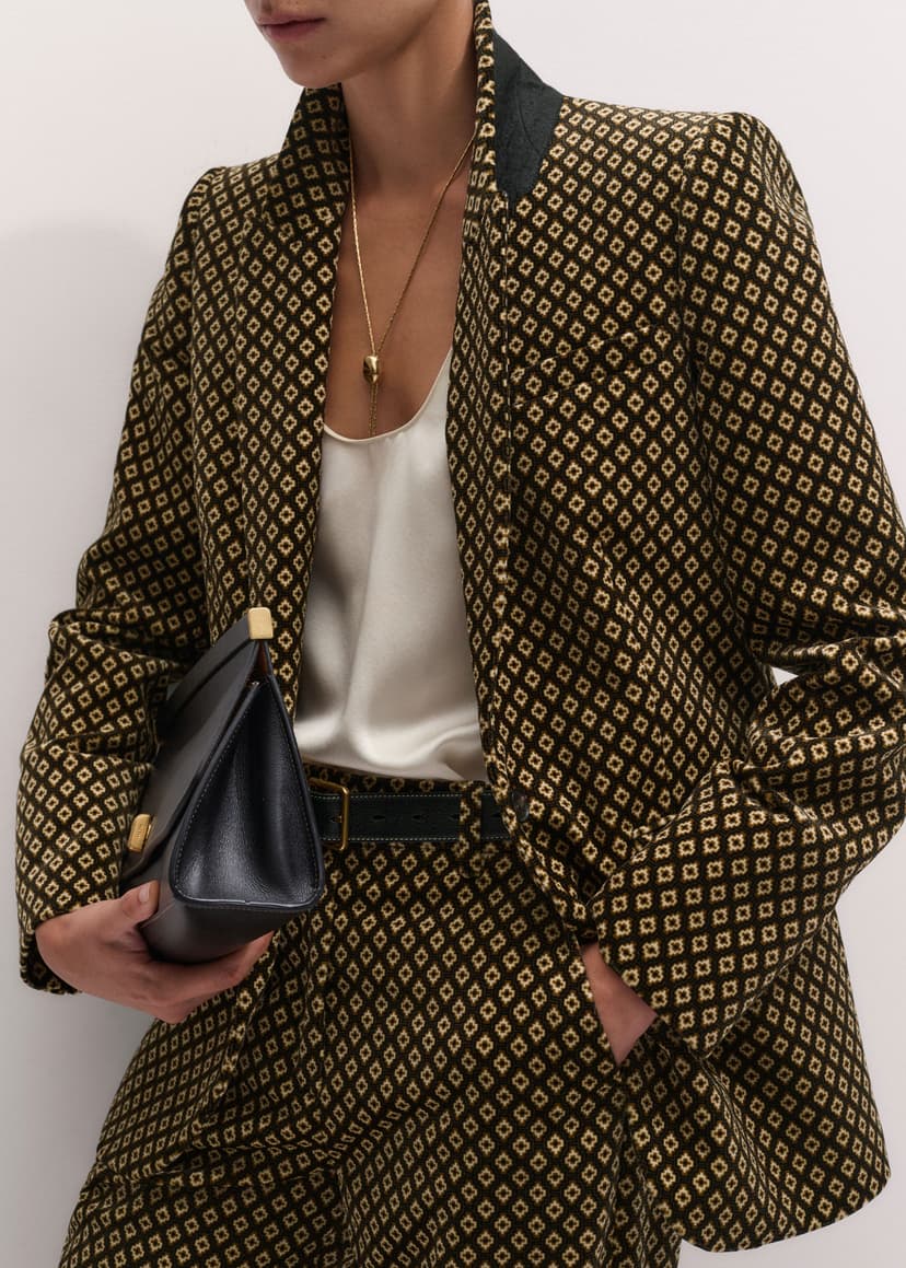 ME+EM Sharp Shoulder Suit | Brown Multi | Image 2