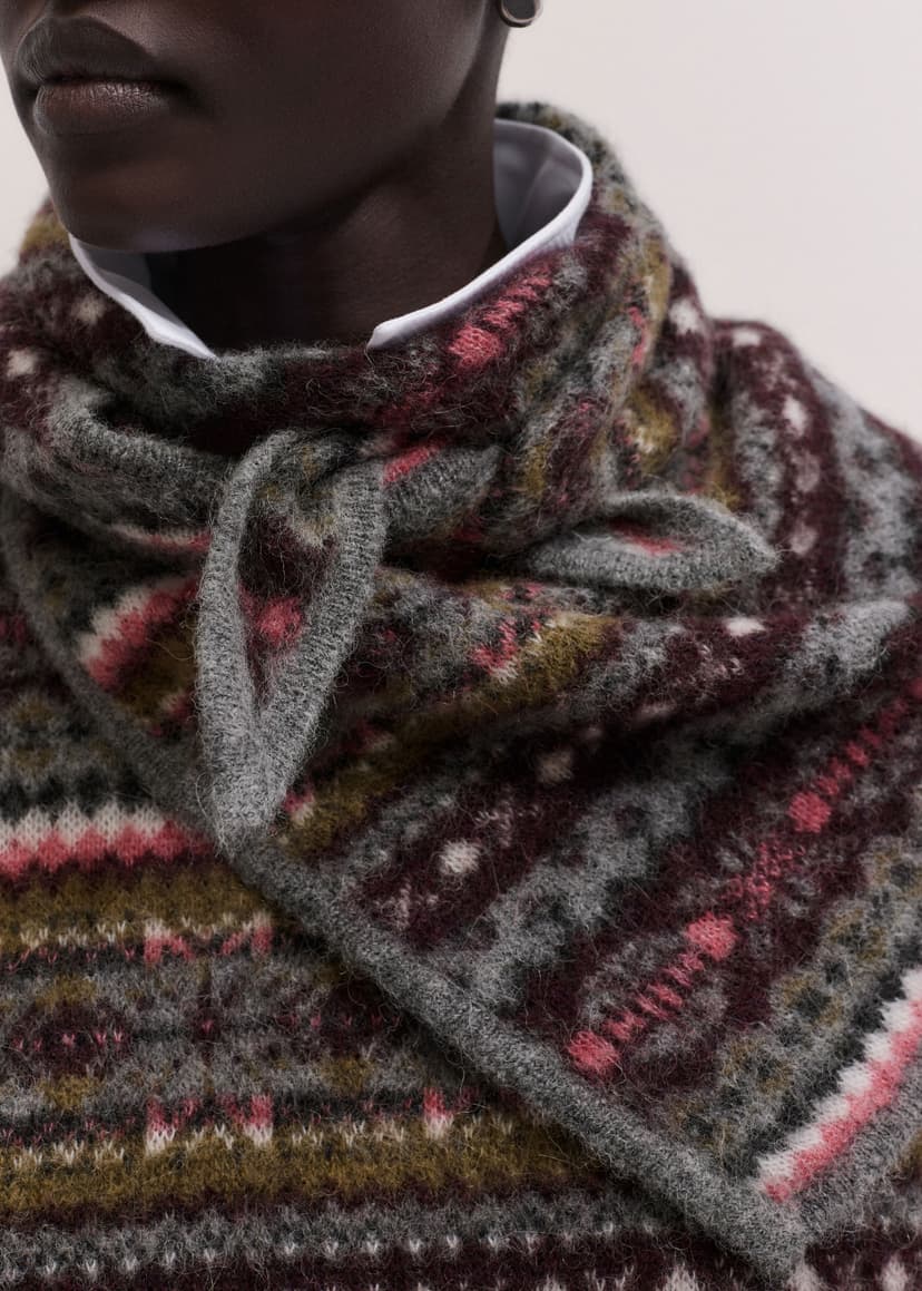 ME+EM Sweater + Scarf Co-ord | Grey Multi | Image 2