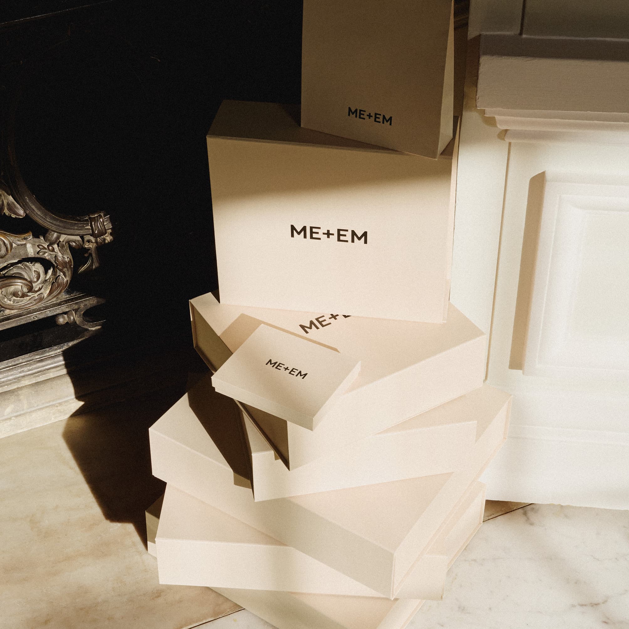 Stack of ME+EM packaging