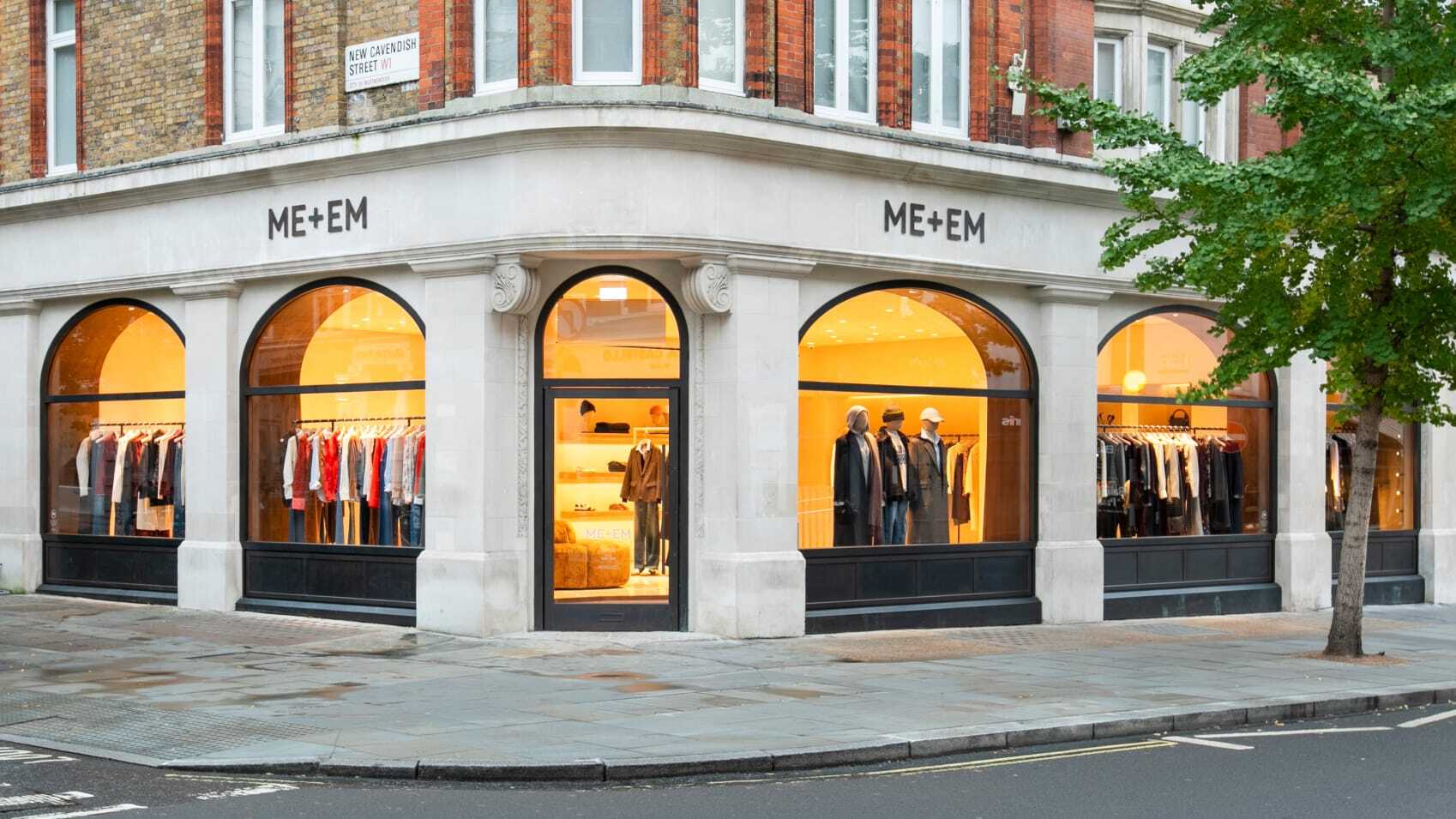 ME+EM Marylebone outside store with clothes in window